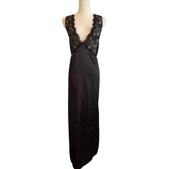 VTG Y2K Whimsigoth Slip Dress Gown Womens 3X Fairy Formal Plunging Lace V-Neck - Picture 1 of 7